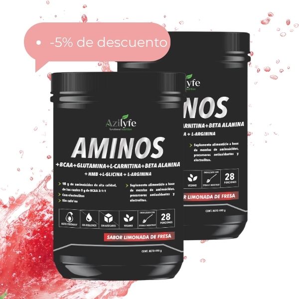 Pack x 2. Aminoacidos esenciales + BCAA + Glutamina + Carnitina + Beta Alanina + HBM + Glicina + Arginina