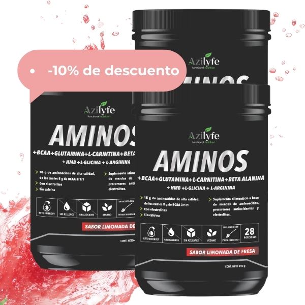 Pack x 3. Aminoacidos esenciales + BCAA + Glutamina + Carnitina + Beta Alanina + HBM + Glicina + Arginina